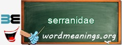 WordMeaning blackboard for serranidae